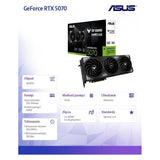 ASUS TUF RTX 5070 O12G GAMING (12 Go, GDDR7)