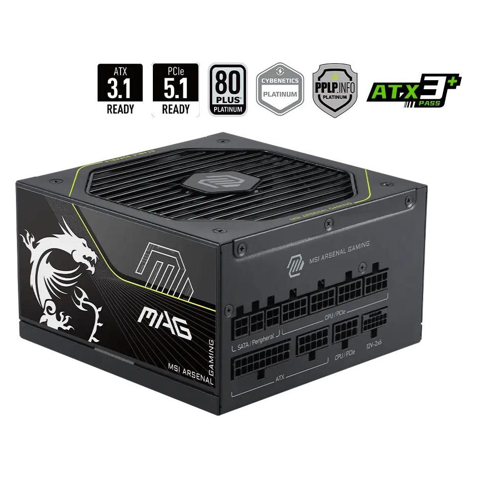 MSI 1200 W PLATINUM FM MAG A1200PLS PCIE5