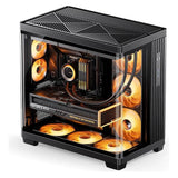 Jonsbo TK-4 Gehäuse, Midi-Tower, ATX, Tempered Glass - schwarz (ATX, ITX, Mini-ATX)
