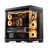 Jonsbo TK-4 Gehäuse, Midi-Tower, ATX, Tempered Glass - schwarz (ATX, ITX, Mini-ATX)