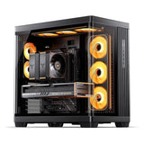 Jonsbo TK-4 Gehäuse, Midi-Tower, ATX, Tempered Glass - schwarz (ATX, ITX, Mini-ATX)