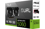 ASUS Carte graphique Dual GeForce RTX 5060 8 GB OC Edition