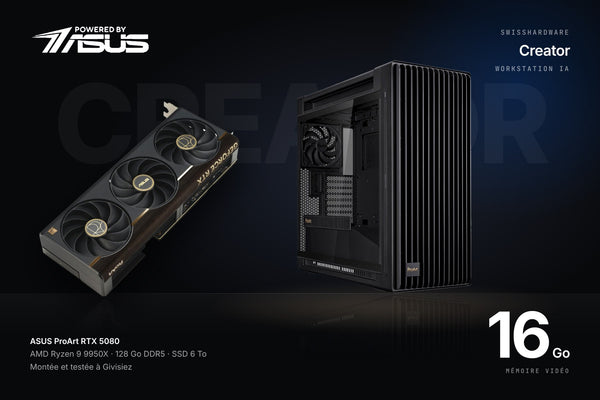 SwissHardware Creator — Workstation IA Powered by ASUS