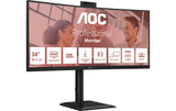 AOC 34 CU34E4CW, 3440x1440, 120Hz DP, HDMI, USB, RJ45, PD90W, Cam, Speakers