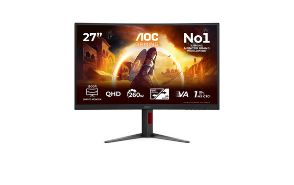 AOC Monitor 27 CQ27G4Z2 260 Hz, VA, HDMI, DP , HV