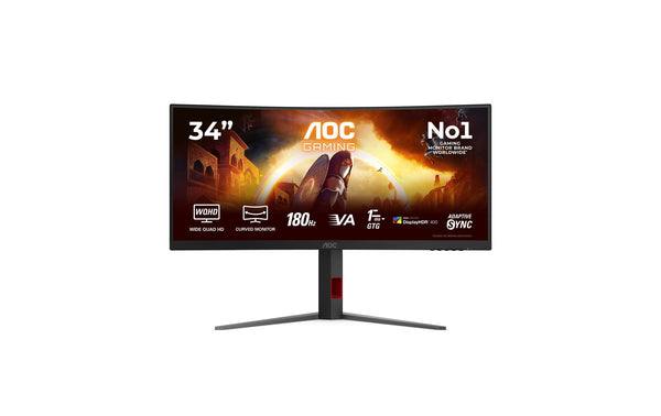 AOC Monitor 34 CU34G4CA 180 Hz, VA, HDMI, DP , HV, 90W PD