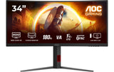 AOC Monitor CU34G4 VA Curved, 180 Hz, HDMI, DP, HV
