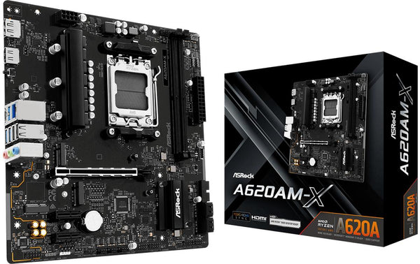 ASRock A620AM-X, µATX, AM5 AMD A620A, AM5, 2x DDR5, PCIe 4.0