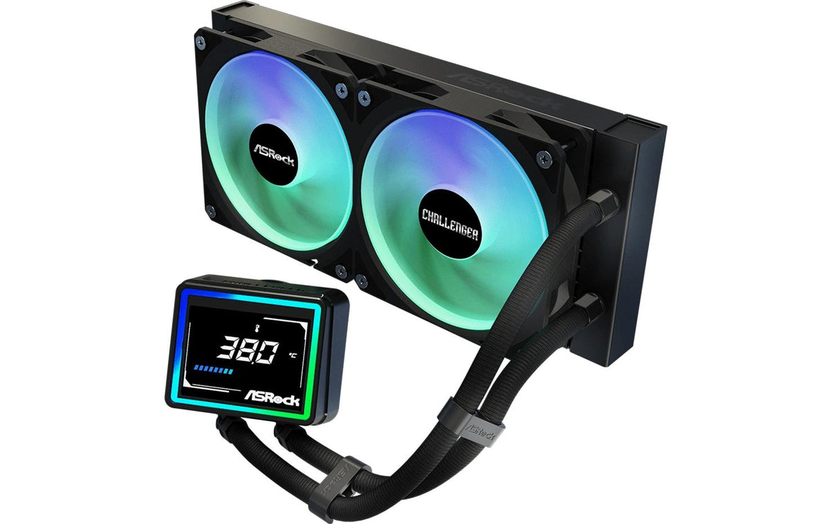 ASRock Challenger 240 Digital Liquid CPU Cooler, 3.4 Disp., 2x120mm ARGB