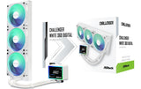 ASRock Challenger White 360 Digital Liquid CPU Cooler, 3.4 Disp., 3x120mm ARGB