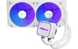 ASRock Pro White 240 ARGB Liquid CPU Cooler, 2x120mm ARGB