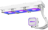 ASRock Pro White 360 ARGB Liquid CPU Cooler, 3x120mm ARGB