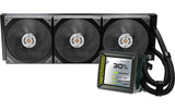 ASRock Steel Legend Dark 360 LCD Liquid CPU Cooler, 3.4 LCD, 3x120mm ARGB