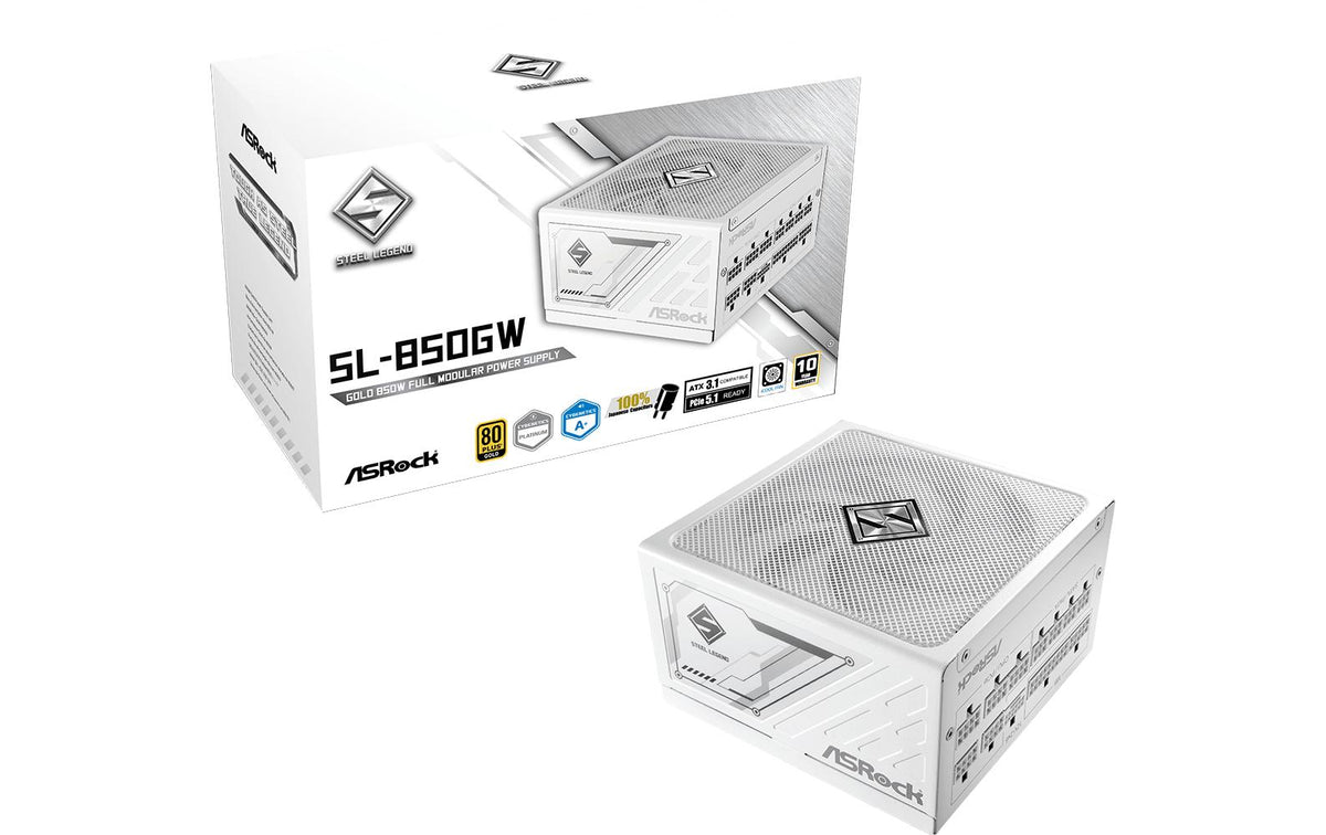ASRock Steel Legend (White) SL-850GW 80+ Gold Power Supply Unit