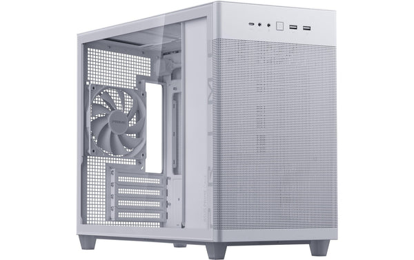 ASUS Boîtier d’ordinateur AP201 MicroATX TG Blanc