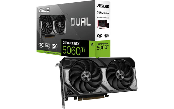 ASUS Carte graphique Dual GeForce RTX 5060 Ti 16 GB OC Edition