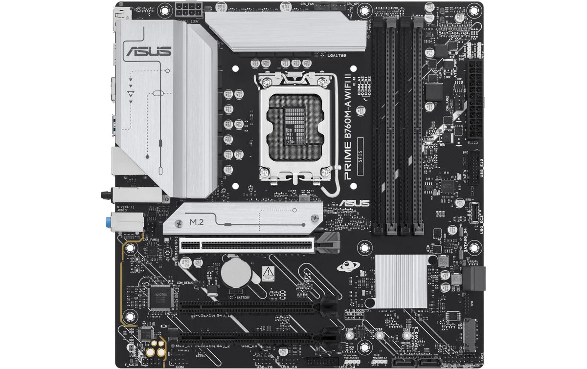 ASUS PRIME B760M-A WIFI II, mATX LGA1700, 4x DDR4, PCIe 5.0, WiFi 6E