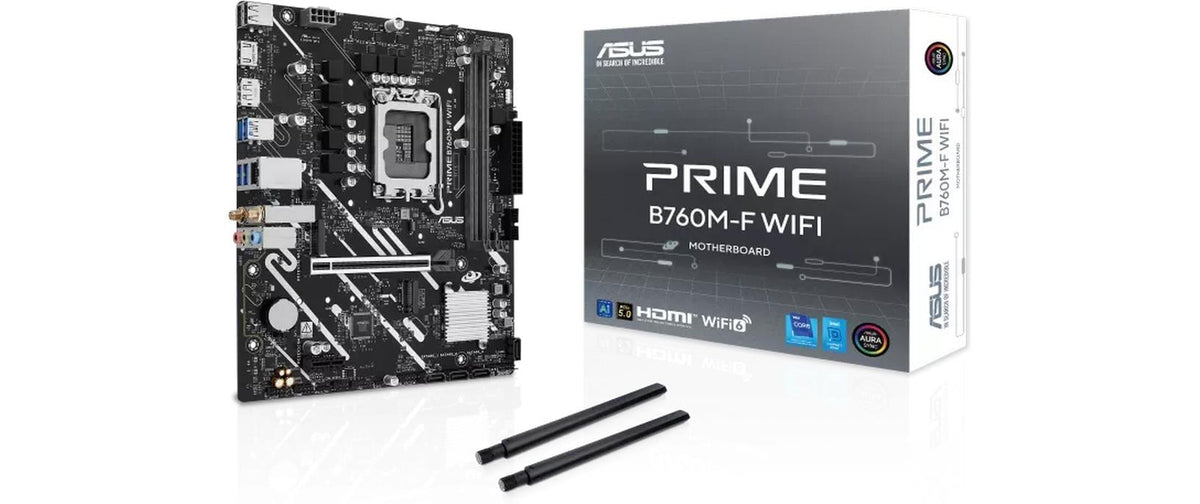 ASUS PRIME B760M-F WIFI, mATX LGA1700, 2x DDR5, PCIe 5.0, WIFI 6