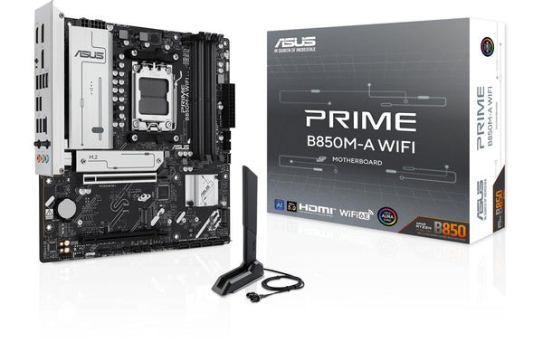 ASUS PRIME B850M-A WIFI, mATX AM5, AMD B850, 4x DDR5, PCIe 5.0, WIFI6E
