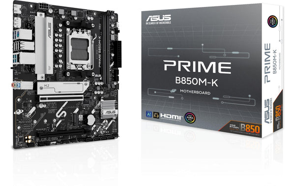 ASUS PRIME B850M-K, mATX AM5, AMD B850, 2x DDR5, PCIe 5.0