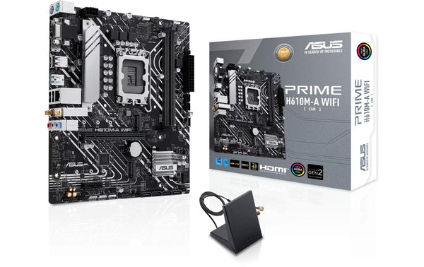 ASUS PRIME H610M-A WIFI, mATX LGA1700, 2x DDR5, PCI-E 4.0