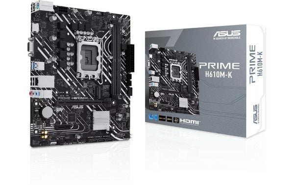 ASUS PRIME H610M-K, mATX LGA1700, 2x DDR5, PCI-E 4.0, HDMI, D-Sub