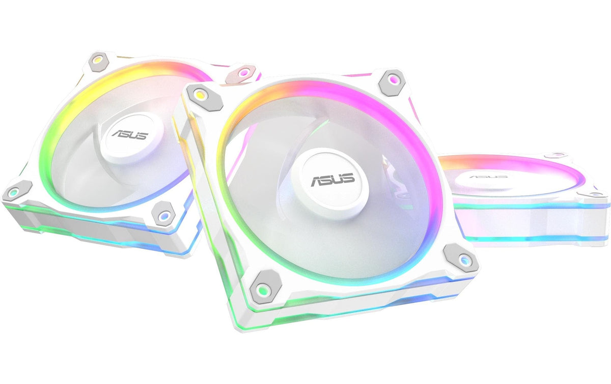 ASUS PRIME MR120 FAN ARGB WHITE 3IN1 120x120x28mm, PWM, 1600rpm, max. 21 dB