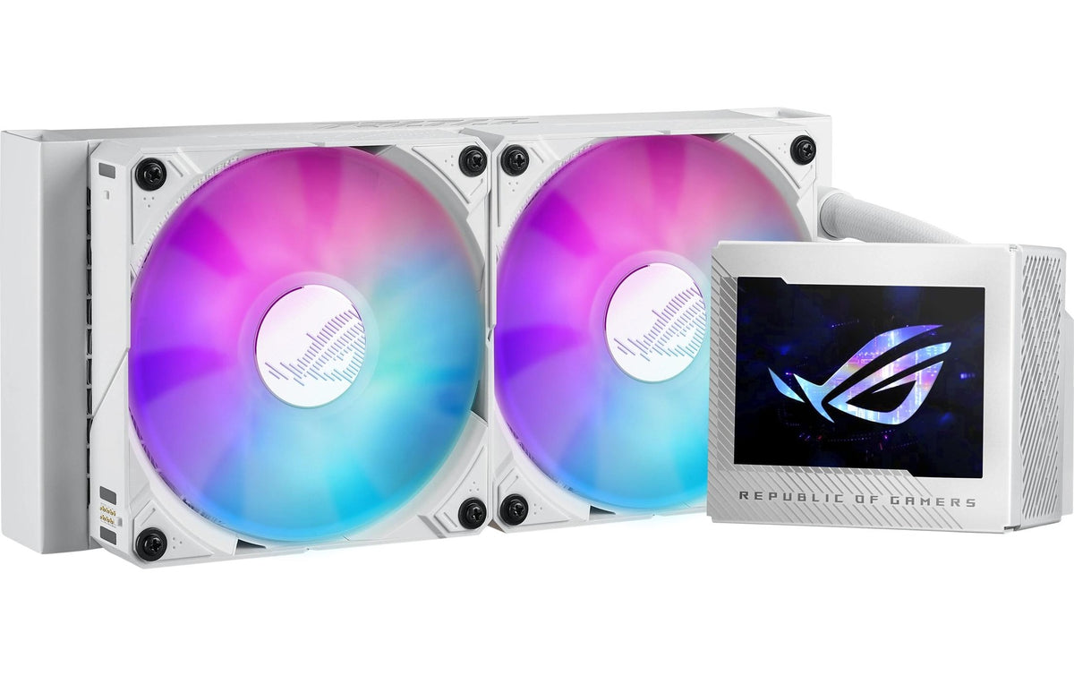 Asus ROG RYUJIN III 240 ARGB WH Liquid CPU Cooler, 3.5 LCD, 2x120mm ARGB