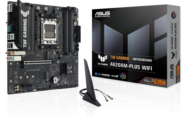 ASUS TUF GAMING A620AM-PLUS WIFI, mATX AM5, AMD A620A, 4x DDR5, PCIe 4.0, WiFi 6