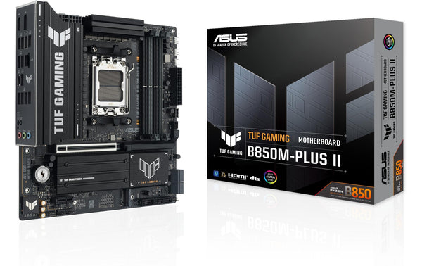 ASUS TUF GAMING B850M-PLUS II, mATX AM5, AMD B850, 4x DDR5, PCIe 5.0