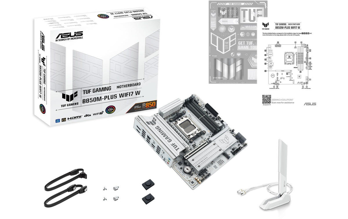 ASUS TUF GAMING B850M-PLUS WIFI7 W, mATX AM5, AMD B850, 4x DDR5, PCIe 5.0, WiFi 7