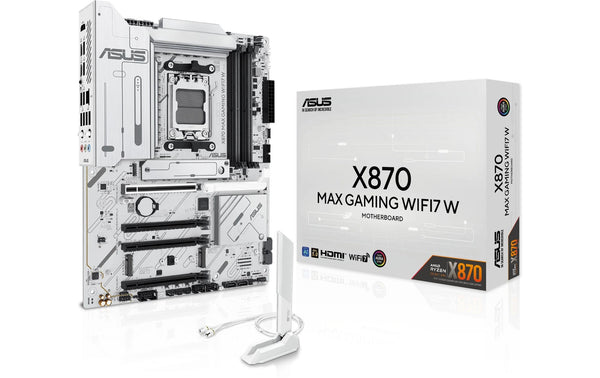 ASUS X870 Max Gaming WiFi7 W, ATX, AM5 AMD X870, 4x DDR5, PCIe 5.0