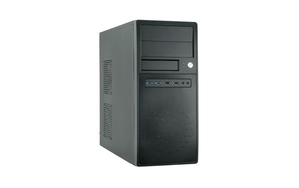 Chieftec Midi Tower Gehäuse CG-04B-OP black 2x5.25 1x3.5ext. 2x 3.5 1x2.5 int.