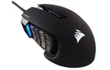 Corsair Scimitar RGB Elite, schwarz MOBA/MMO Gaming Mouse, RGB, 18000dpi, USB