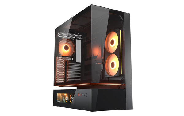 Cougar Case CFV235 Vision ARGB Midi-Tower, Glas, LCD, Schwarz