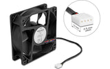 Delock Gehäuselüfter 120xx120x38mm, 12V Axiallüfter, schwarz, 12V DC