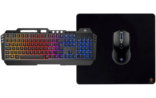 Deltaco 3 in 1 Gaming Kit RGB GAM-113V2 CH CH, Tastatur, Maus und Mauspad