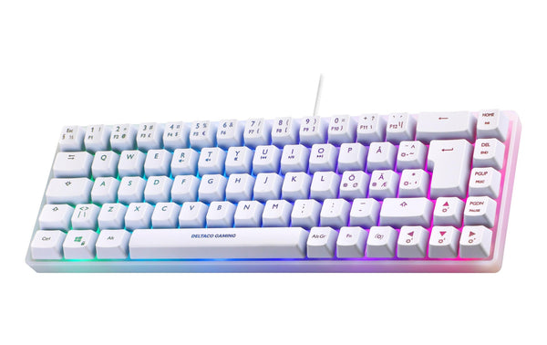 Deltaco GAM-158-W RGB, White CH-Layout