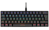Deltaco TKL Gaming Keyboard mech RGB, black red switch, CH-Layout, mech, black