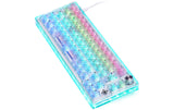 Deltaco TKL Gaming Keyboard mech RGB, trans CH-Layout, mechanisch, RGB, Transparent