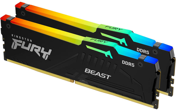 FURY Beast RGB DDR5 64GB 2-Kit 6000MT/s EXP 2x 32GB, CL30-36-36, 1.4V, 288Pin, EXPO