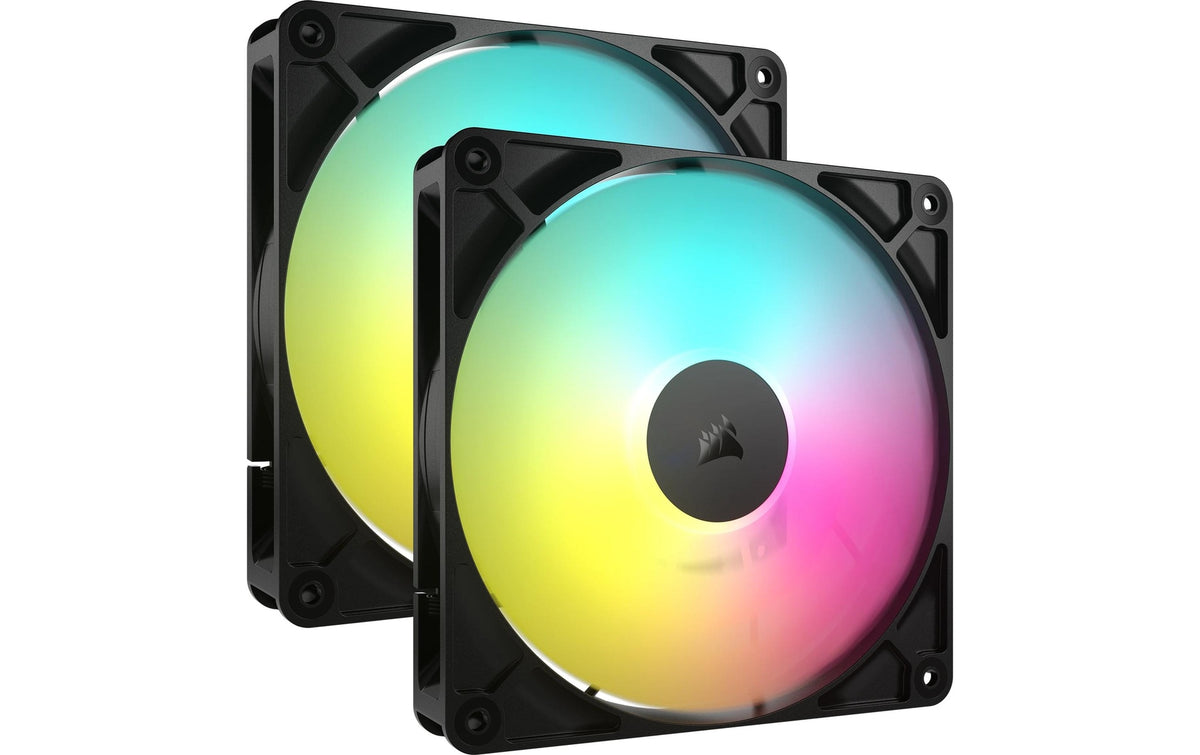 Gehäuselüfter Corsair R5 ARGB 140 Schwarz 2 140x140x25mm, PWM, 1700rpm, 10-36 dBA