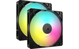 Gehäuselüfter Corsair R5 ARGB 140 Schwarz 2 140x140x25mm, PWM, 1700rpm, 10-36 dBA