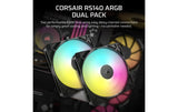 Gehäuselüfter Corsair R5 ARGB 140 Schwarz 140x140x25mm, PWM, 1700rpm, 10-36 dBA
