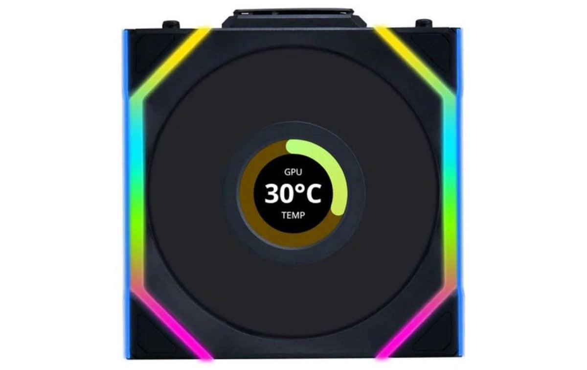Gehäuselüfter Lian Li 12RSLLCD1W1B 120x120x25mm, LCD, ARGB PWM, Schwarz