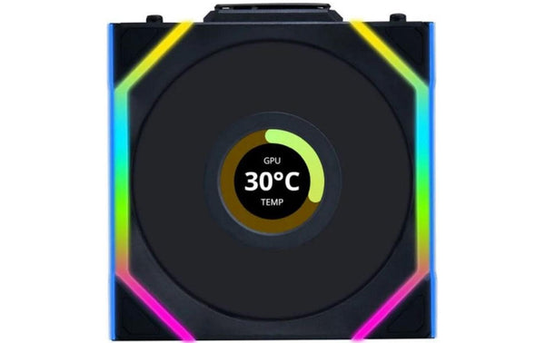 Gehäuselüfter Lian Li 12SLLCD1W1B 120x120x25mm, LCD, ARGB PWM, Schwarz