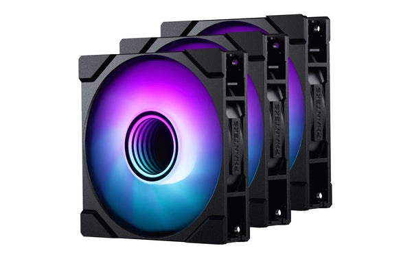 Gehäuselüfter M25 D-RGB 120 3er 120x120x25mm, 3er. Schwarz