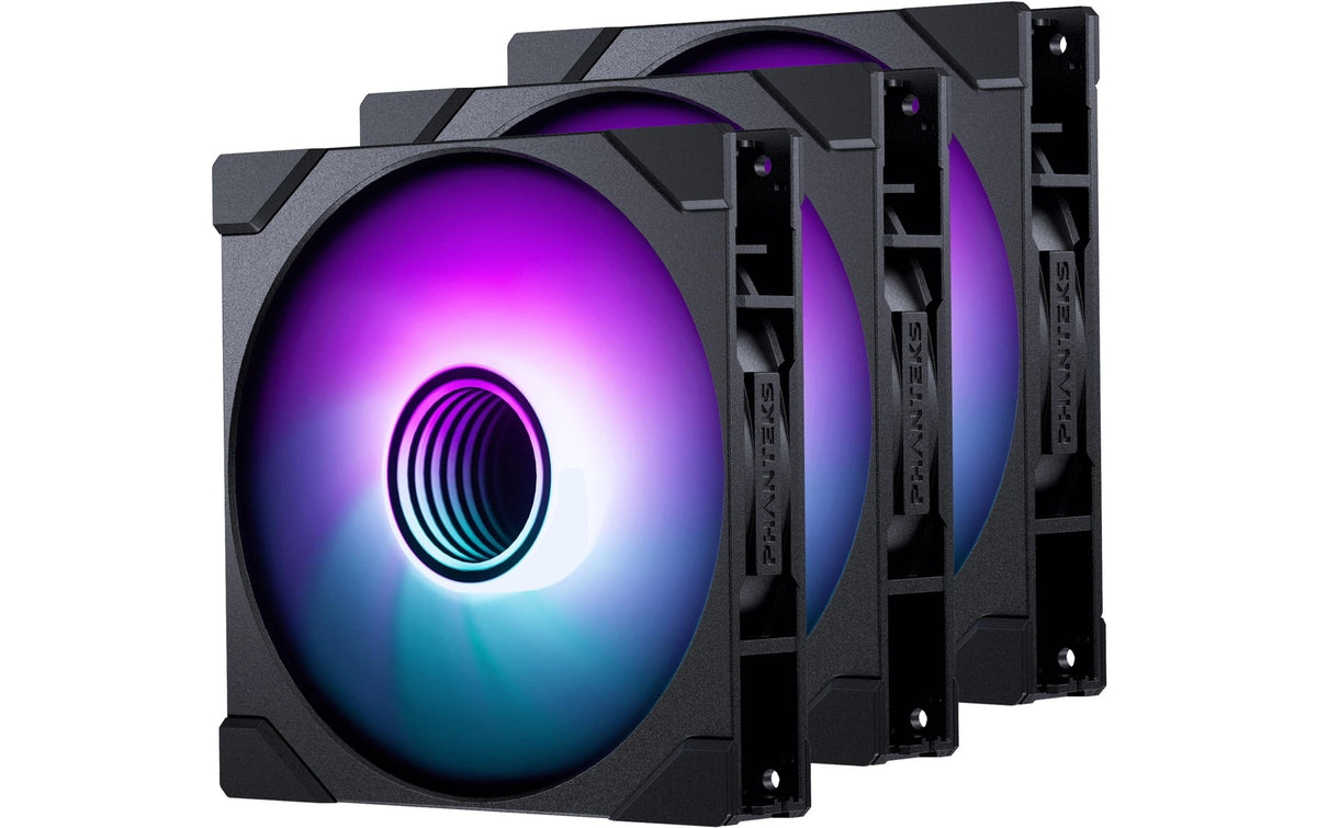 Gehäuselüfter M25 D-RGB 140 3er 140x140x25mm, 3er. Schwarz