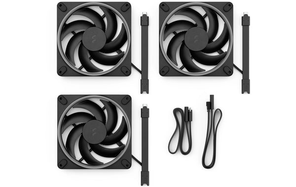 Gehäuselüfter Momentum 14 RGB Schwarz 140x140x25mm, RGB, 3er Pack