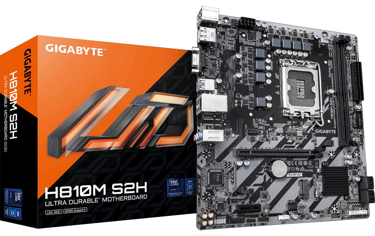 Gigabyte H810M S2H, uATX LGA1851, Intel H810, 2x DDR5, PCIe 4.0